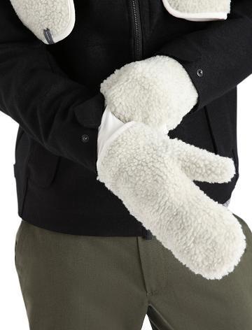 Ecru Heather Icebreaker Unisex RealFleece™ Merino High Pile Mittens Women's Gloves | AU 1495EBCX